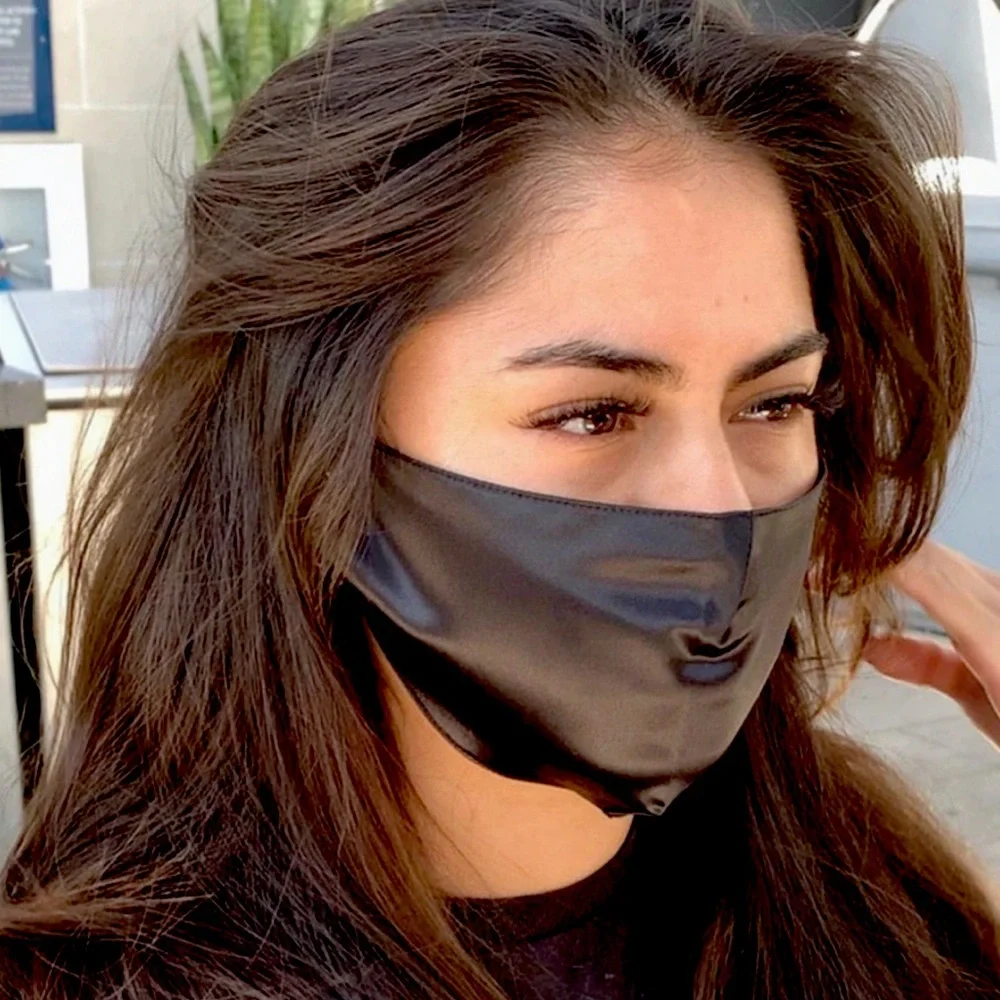 NWT Blissy Sealed in Package 100% Mulberry Silk Personal Face Mask Black